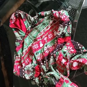 Snowman Christmas 1pc hooded jammies. XXL